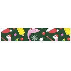 Colorful-funny-christmas-pattern   --- Large Premium Plush Fleece Scarf  by Grandong