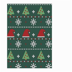 Beautiful-knitted-christmas-pattern -- Small Garden Flag (two Sides) by Grandong