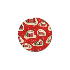 Christmas-new-year-seamless-pattern Golf Ball Marker (10 Pack) by Grandong