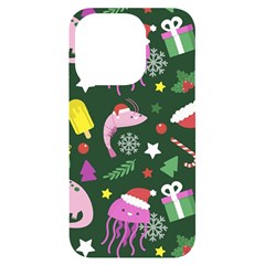 Colorful-funny-christmas-pattern   --- Iphone 14 Pro Black Uv Print Case