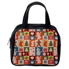 Cute Christmas Seamless Pattern Vector  - Classic Handbag (one Side) by Grandong