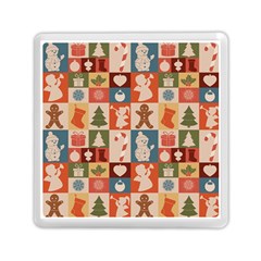 Cute Christmas Seamless Pattern Vector  - Memory Card Reader (square) by Grandong