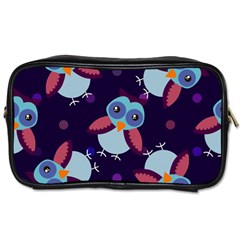 Owl-pattern-background Toiletries Bag (one Side) by Grandong