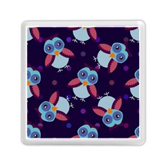 Owl-pattern-background Memory Card Reader (square)