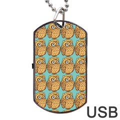 Owl Dreamcatcher Dog Tag Usb Flash (two Sides) by Grandong