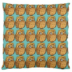 Owl Dreamcatcher Large Premium Plush Fleece Cushion Case (two Sides) by Grandong