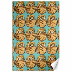 Owl-stars-pattern-background Canvas 20  X 30  by Grandong