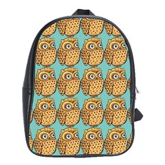 Owl-stars-pattern-background School Bag (xl) by Grandong