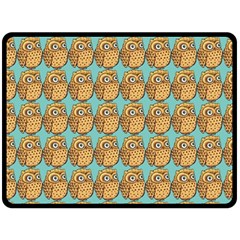 Owl-stars-pattern-background Two Sides Fleece Blanket (large) by Grandong