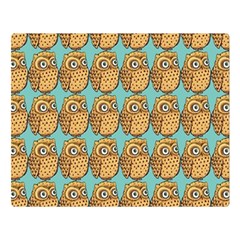 Owl-stars-pattern-background Two Sides Premium Plush Fleece Blanket (large) by Grandong
