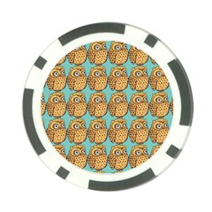 Seamless Cute Colourfull Owl Kids Pattern Poker Chip Card Guard by Grandong