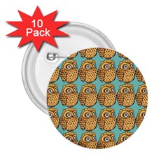 Owl-pattern-background 2 25  Buttons (10 Pack)  by Grandong