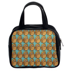 Owl-pattern-background Classic Handbag (two Sides)