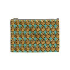 Owl-pattern-background Cosmetic Bag (medium) by Grandong