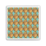 Owl-pattern-background Memory Card Reader (Square) Front