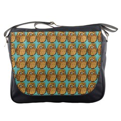 Owl-pattern-background Messenger Bag by Grandong