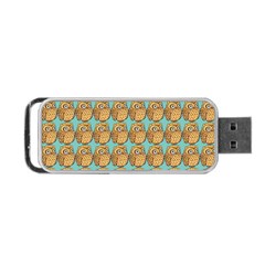 Owl-pattern-background Portable Usb Flash (two Sides) by Grandong