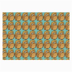 Owl Bird Cartoon Large Glasses Cloth by Grandong