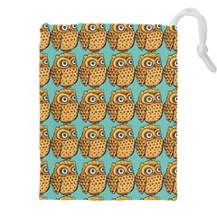 Seamless Cute Colourfull Owl Kids Pattern Drawstring Pouch (4xl) by Grandong