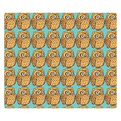 Owl-stars-pattern-background Premium Plush Fleece Blanket (small) by Grandong