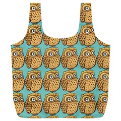 Owl-pattern-background Full Print Recycle Bag (xxxl) by Grandong