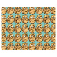 Seamless Cute Colourfull Owl Kids Pattern Premium Plush Fleece Blanket (medium) by Grandong