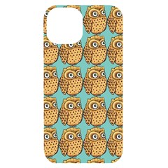 Owl-pattern-background Iphone 14 Black Uv Print Case by Grandong