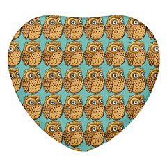 Owl Bird Cartoon Heart Glass Fridge Magnet (4 Pack) by Grandong