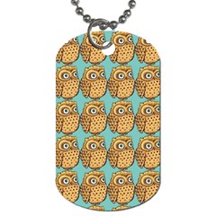 Owl Bird Pattern Dog Tag (one Side)
