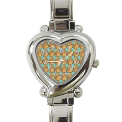 Owl Bird Pattern Heart Italian Charm Watch by Grandong