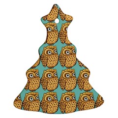 Owl Bird Pattern Christmas Tree Ornament (two Sides) by Grandong