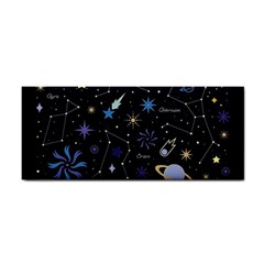 Starry Night  Space Constellations  Stars  Galaxy  Universe Graphic  Illustration Hand Towel by Grandong