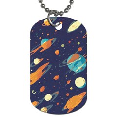 Space Galaxy Planet Universe Stars Night Fantasy Dog Tag (one Side) by Grandong