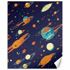 Space Galaxy Planet Universe Stars Night Fantasy Canvas 11  X 14  by Grandong