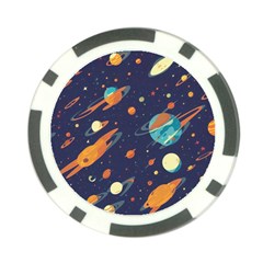 Space Galaxy Planet Universe Stars Night Fantasy Poker Chip Card Guard by Grandong