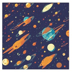 Space Galaxy Planet Universe Stars Night Fantasy Square Satin Scarf (36  X 36 ) by Grandong