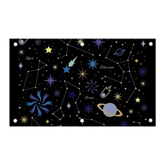 Starry Night  Space Constellations  Stars  Galaxy  Universe Graphic  Illustration Banner And Sign 5  X 3  by Grandong