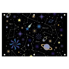 Starry Night  Space Constellations  Stars  Galaxy  Universe Graphic  Illustration Banner And Sign 6  X 4  by Grandong