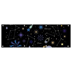 Starry Night  Space Constellations  Stars  Galaxy  Universe Graphic  Illustration Banner And Sign 9  X 3  by Grandong