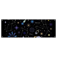 Starry Night  Space Constellations  Stars  Galaxy  Universe Graphic  Illustration Banner And Sign 12  X 4  by Grandong