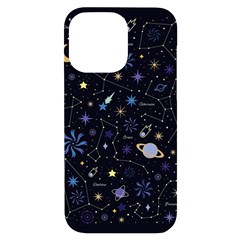 Starry Night  Space Constellations  Stars  Galaxy  Universe Graphic  Illustration Iphone 14 Pro Max Black Uv Print Case by Grandong