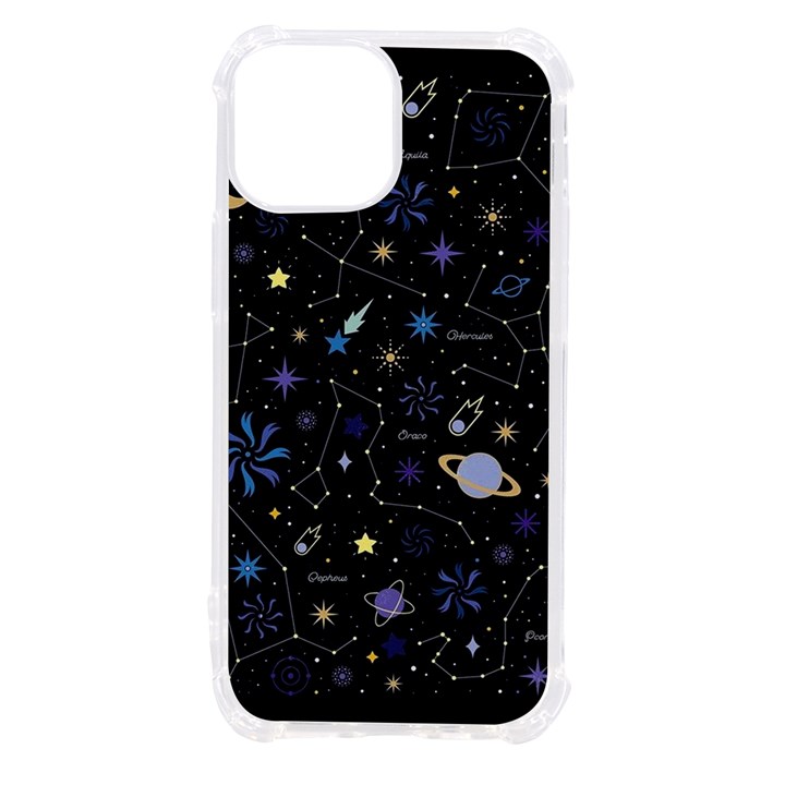 Starry Night  Space Constellations  Stars  Galaxy  Universe Graphic  Illustration iPhone 13 mini TPU UV Print Case