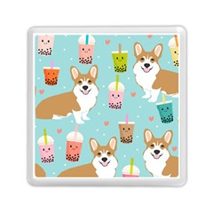 Welsh Corgi Boba Tea Bubble Cute Kawaii Dog Breed Memory Card Reader (square) by Grandong