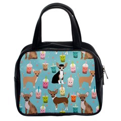 Chihuahua Bubble Kawaii Boba Tea Cute Dog Classic Handbag (two Sides)