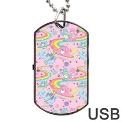 Bears Kawaii Pattern Dog Tag Usb Flash (two Sides) by Grandong