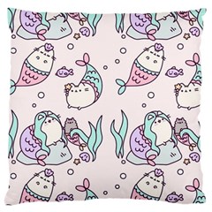 Cartoon Cat Cute Animal Design Drawing Illustration Kawaii Large Cushion Case (one Side) by Grandong