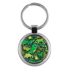 Dino Kawaii Key Chain (round) by Grandong