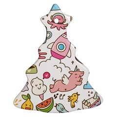 Set-kawaii-doodles -- Christmas Tree Ornament (two Sides) by Grandong