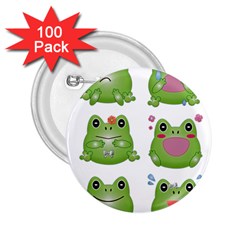 Kawaii-frog-rainy-season-japanese 2 25  Buttons (100 Pack)  by Grandong