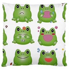 Kawaii-frog-rainy-season-japanese Standard Premium Plush Fleece Cushion Case (two Sides) by Grandong